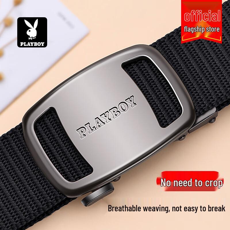 Playboy Men s Casual Woven Canvas Belt 115cm and above