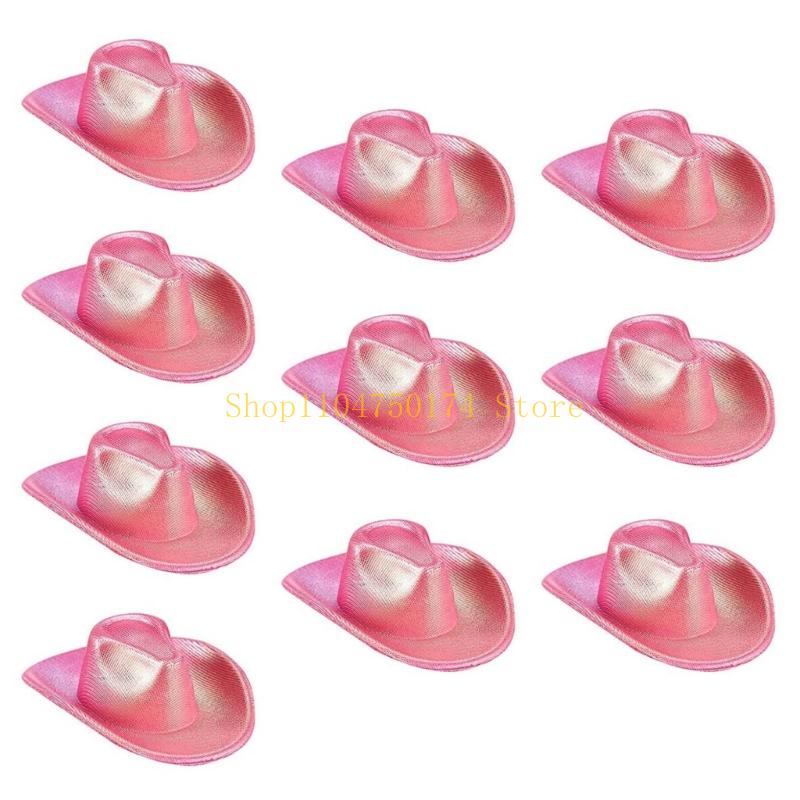 Western Styles Glitterys Mini Bottle Toppers Hat For Party Decorations Creative Crafts And Holiday Celebration top sale