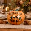 Compact Sand Table Landscaping Props Harvest Halloween Pumpkin Figurine Resin Welcome Ornament Autumn Thanksgiving Hand Painted Holiday Centerpieces