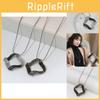 Elegant Korean Style Geometric Necklace For Women Long Vintage Sweater Accessory