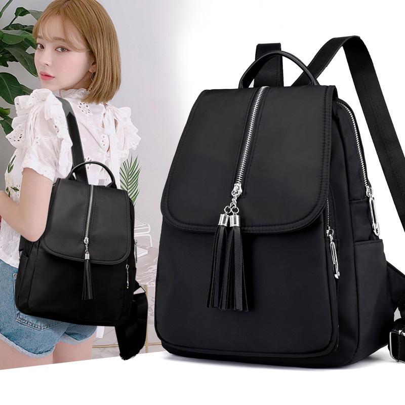 Women's Trendy 2025 Korean Style Travel Backpack - Casual Outdoor Nylon Double Shoulder Bag