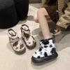 New Style Cotton Shoes with Thick-soled Heels, Anti-slip Cotton Shoes and Fleece Snow Boots for Women