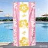 Telo Mare Grande con Stampa Ibisco Rosa Telo in Microfibra con Fiori Tropicali Sovradimensionato per Piscina e Spiaggia Estiva