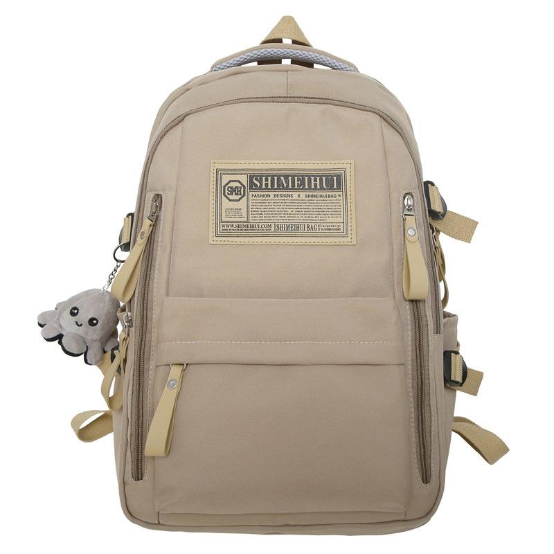 

Backpack Simple Outdoor Commuter Computer Backpack 2025 New Japanese Junior and High School Student School Bag Female Large Capacity Without pendant хакі