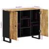VidaXL Buffet with 2 Doors 90x33x75 Cm Solid Mango Wood 352925