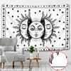Black and White Sun Moon Bohemian Tapestry Psychedelic Yin Yang Wall Art Tree of Life Tapestry