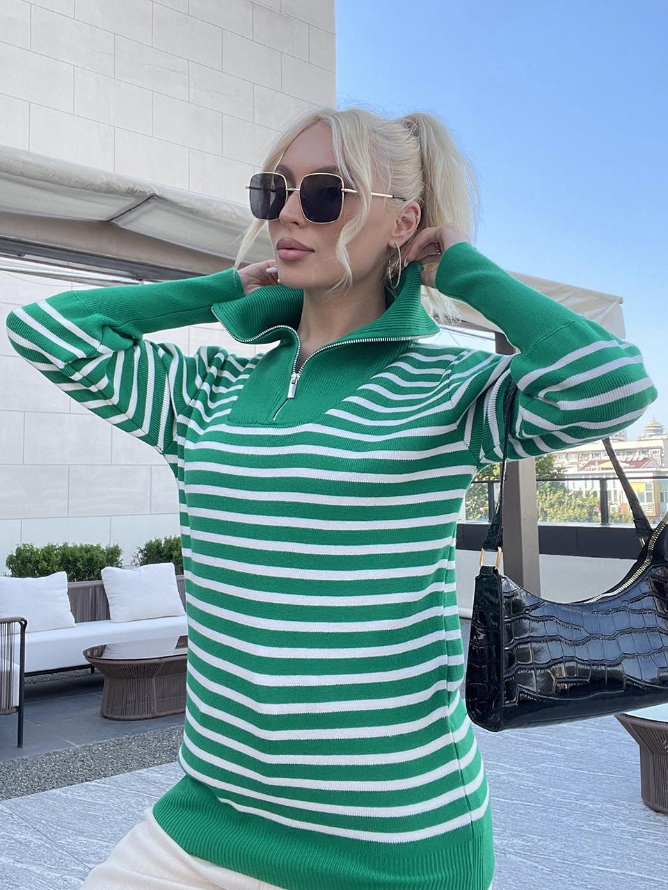 

Cinemore весна-осень женский свитер однотонный свободный повседневный пуловер теплый базовый топ с длинным рукавом и круглым вырезом вязаный джемпер свитер One Size зелёный