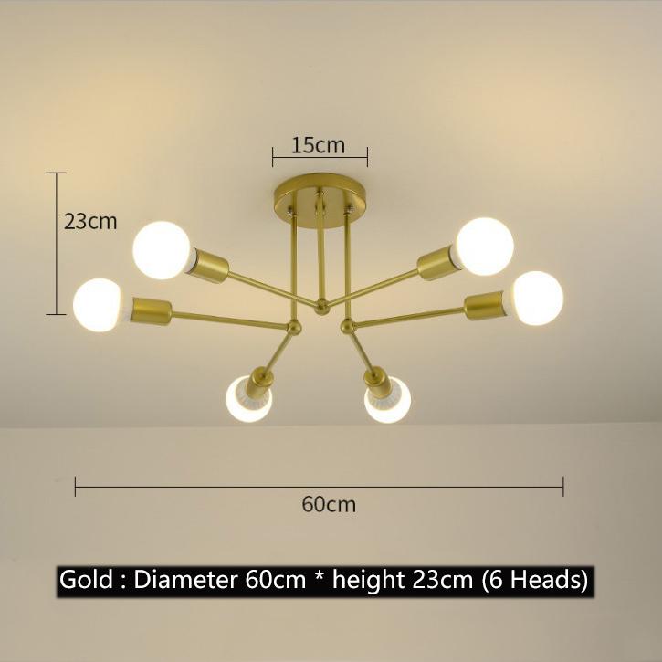 6/8 głowice LED lampa sufitowa do salonu Nordic światło kopuły oświetlenie do dekoracji domu oświetlenie naturalne żyrandol;