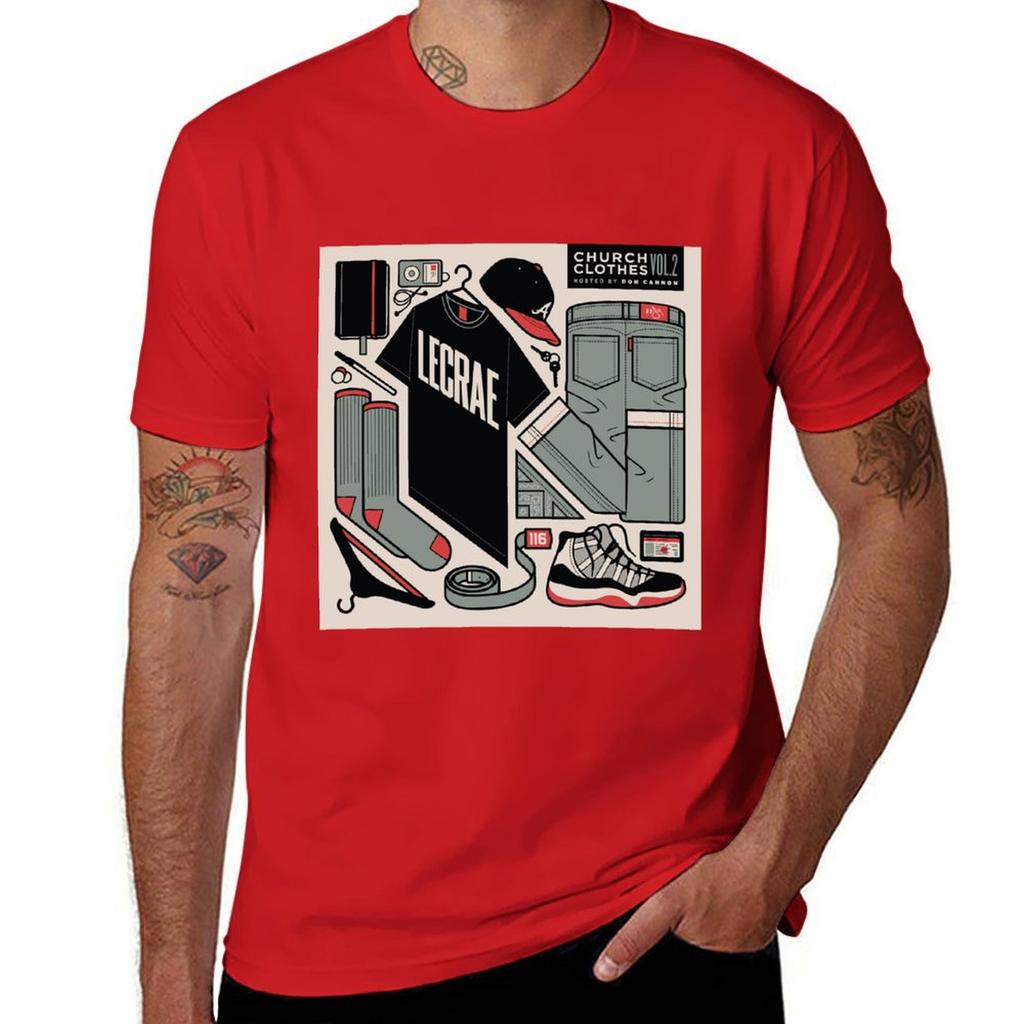 LeCrae Church Clothes Volume 2 T-Shirt Funnys Plus Size Tops Tees Tshirts for Men