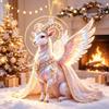 New 2D Flat Goat Hanging Ornament Shining Artificial Rhinestone Goat Pendant Simulation Acrylic Zodiac Goat Souvenir Bag Charms