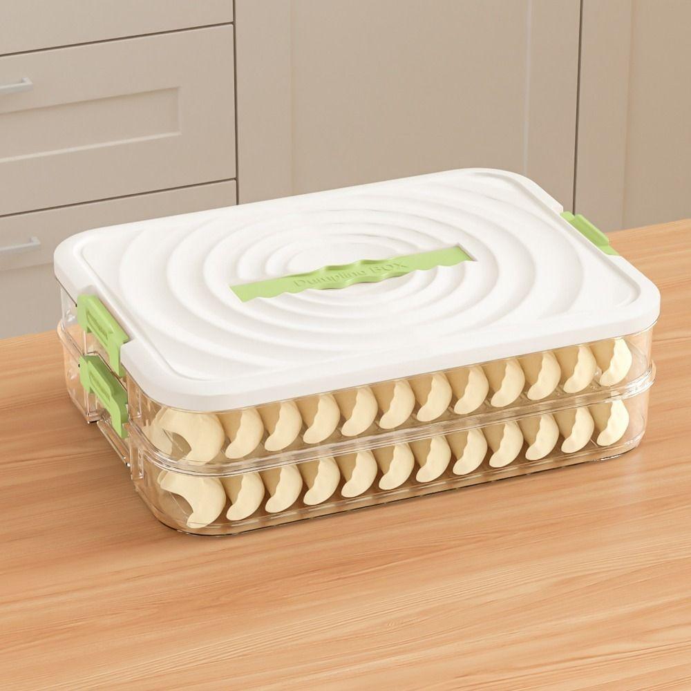 Plastic Dumpling Storage Box Multi-Layer Food Egg Frozen Box Practical Wonton Storage Box  Kitchen