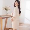 Women's OL Mid-Sleeve Blazer Vest Dress Two-Piece Set