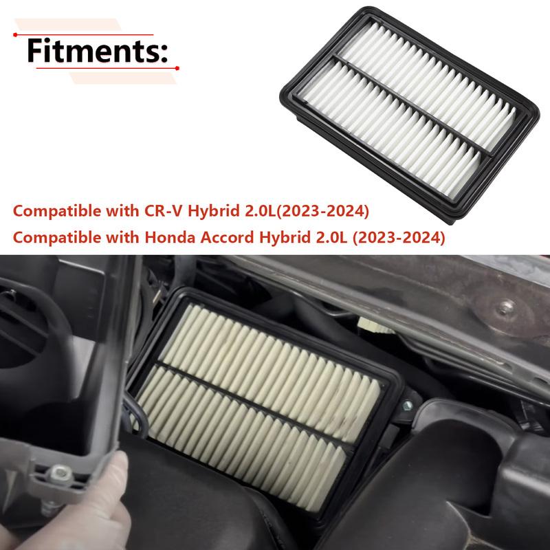 Car Engine Air Filter For Honda Accord Hybrid 2.0L 2024 2023 CR-V Hybrid 2.0L 2024 2023 172206MAJ01 LX3763 WA10124