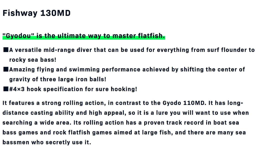 Ima Gyodo 130 MD Floating Lure 113 (5186)