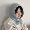 Winter Kids Scarf One-Piece Hat Fashion Striped Knit Ear Protection Hats Children Balaclava Headgear  Baby Hooded Beanie