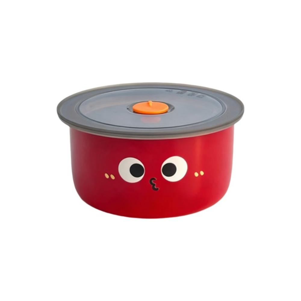 Microwave Safe Stainless Steel Lunch Box Sealed Design Refrigerator Storage Box  Food Storage красный