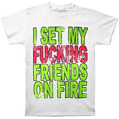 

I Set My Friends On Fire ISM FING FRIENDS T Shirt White Full Size Gift Fan Unisex T-Shirt XXL