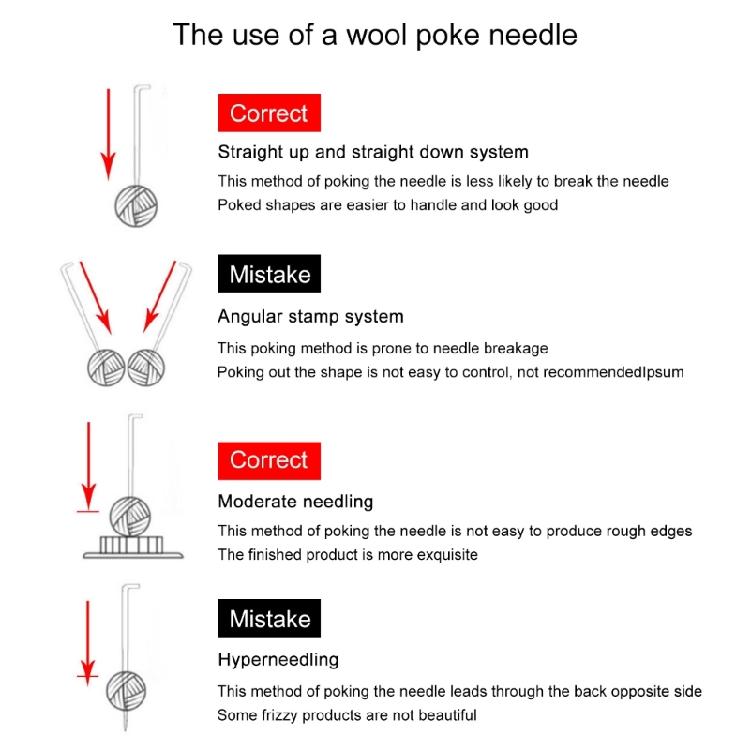 Felting Needle Handle with 3 Felting Needle Embroidery Punching Pen Three Needle Felting Handle for Wool Felted Toy