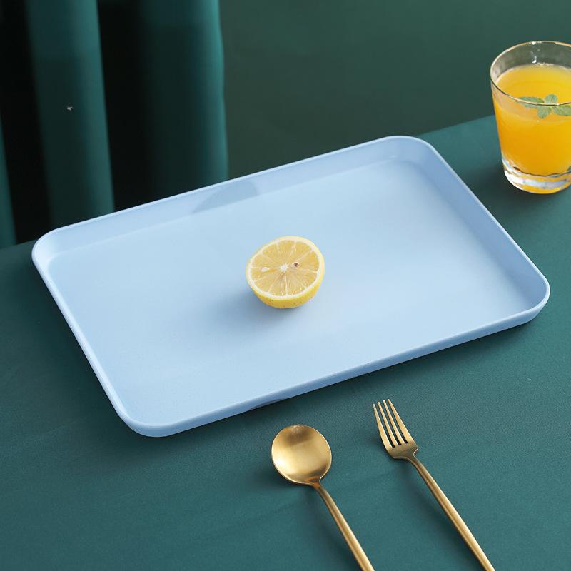 Tea Tray Living Room Cup Tea Cup Tray Household Rectangular Water Cup Tea Cup Tray Fruit Tray Nordic Plastic