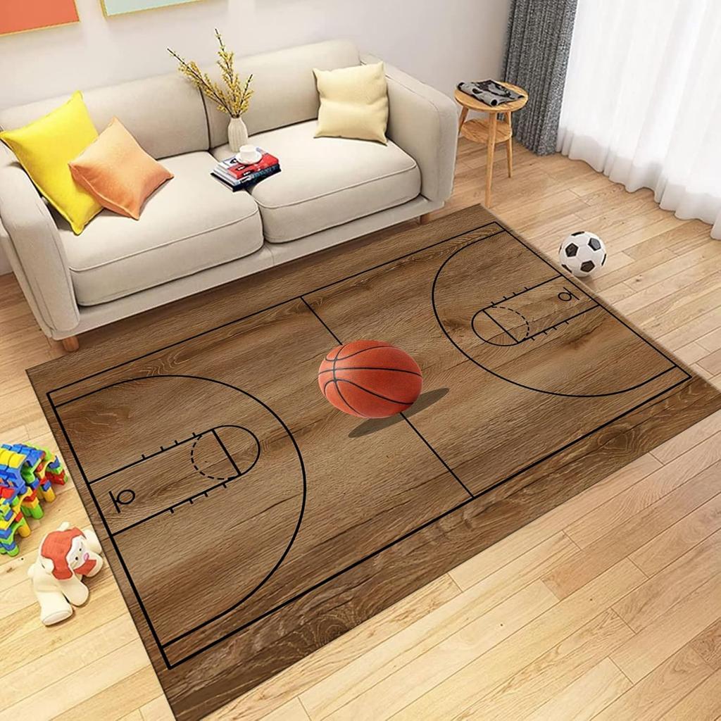 Fußballplatz Spielbereich Teppich Fußballrand Teppich Dekorative Waschbare Bodenmatte für Kinderspielbereich & Spielzimmer
