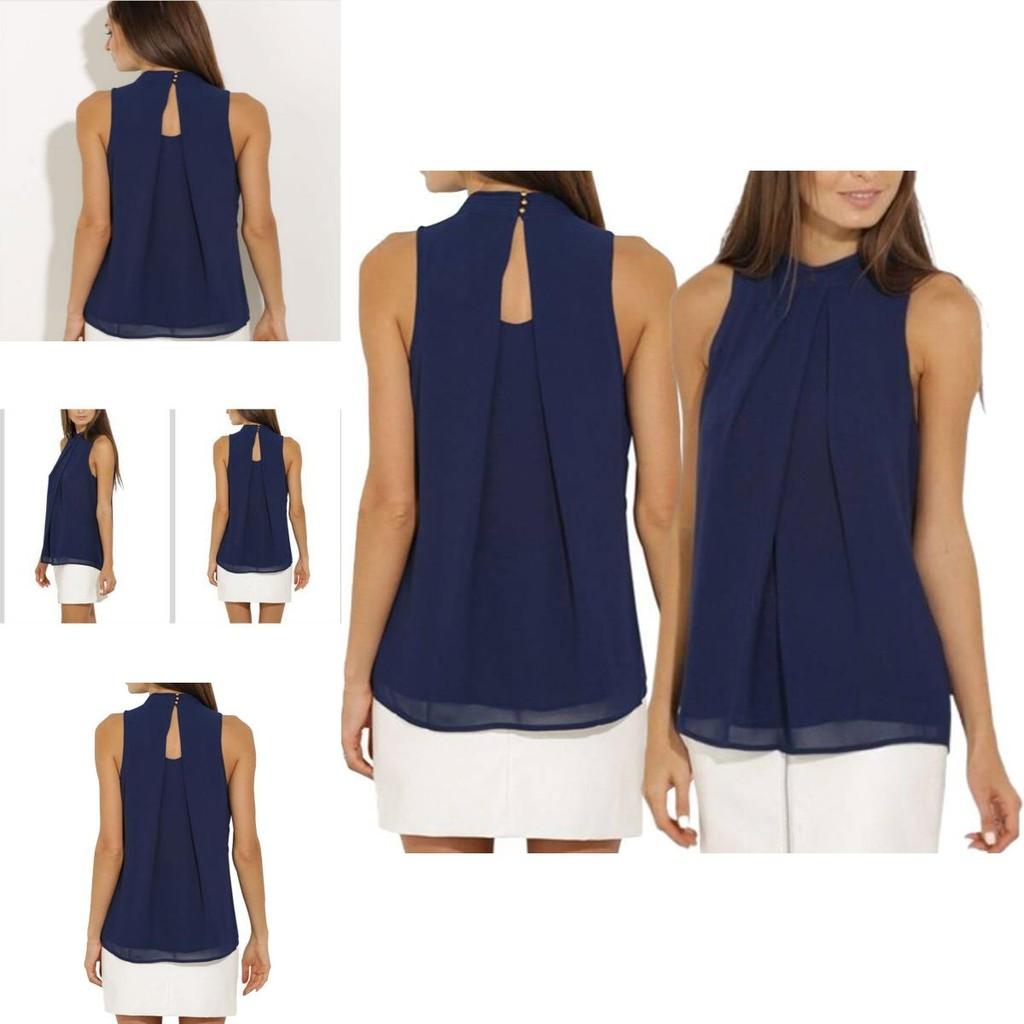 Elegante Blusa Estiva in Chiffon da Donna in 15 Splendidi Colori e 6 Taglie