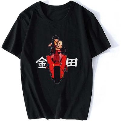 T-shirt Japonais Homme Décontracté Hip Hop Manches Courtes T-shirt Dessin Animé Streetwear Vintage Harajuku Akira Synthwave T-shirt Noir