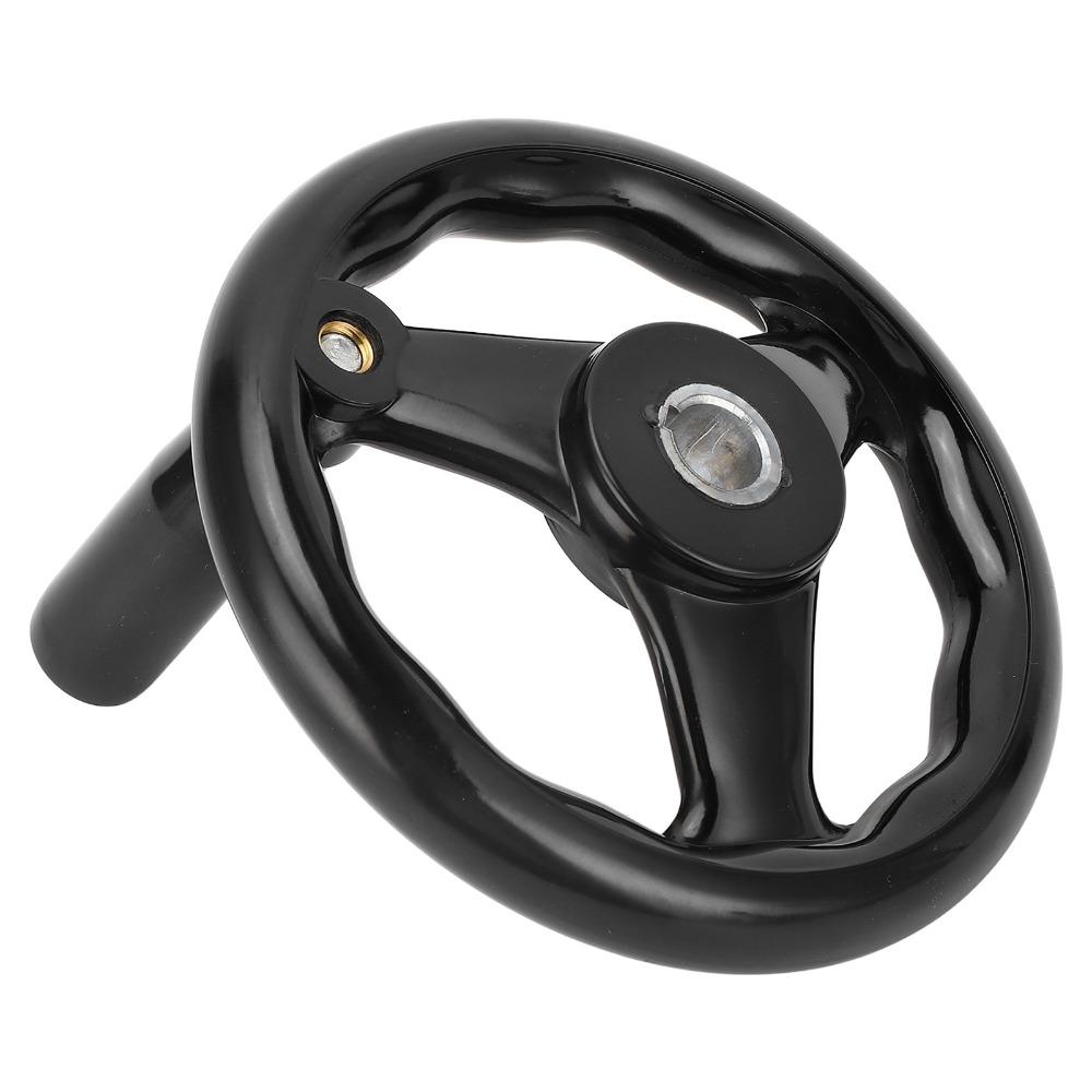 16mm Hole Diameter Lathe Hand Wheel 0.63 x 6.3in Hand Wheel Durable Universal Handwheel  Grinders