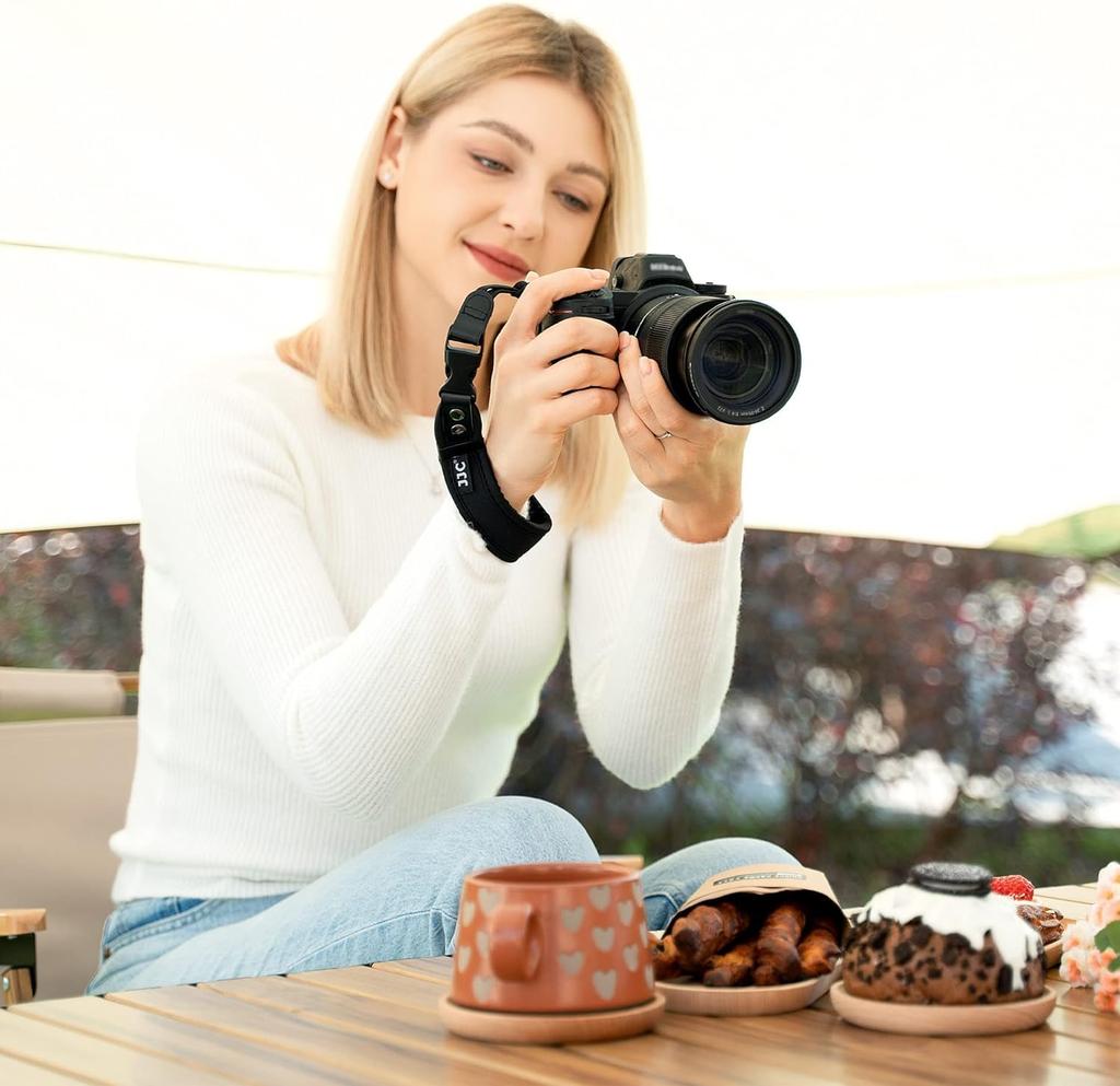 JJC Quick Release Soft Camera Hand Strap for Canon EOS R5 Mark Kiss Kiss and Made of Strap/Wrist II, R5, R7, R8, R50, R10, R100, R6M2, R5C, R5, R6, R,