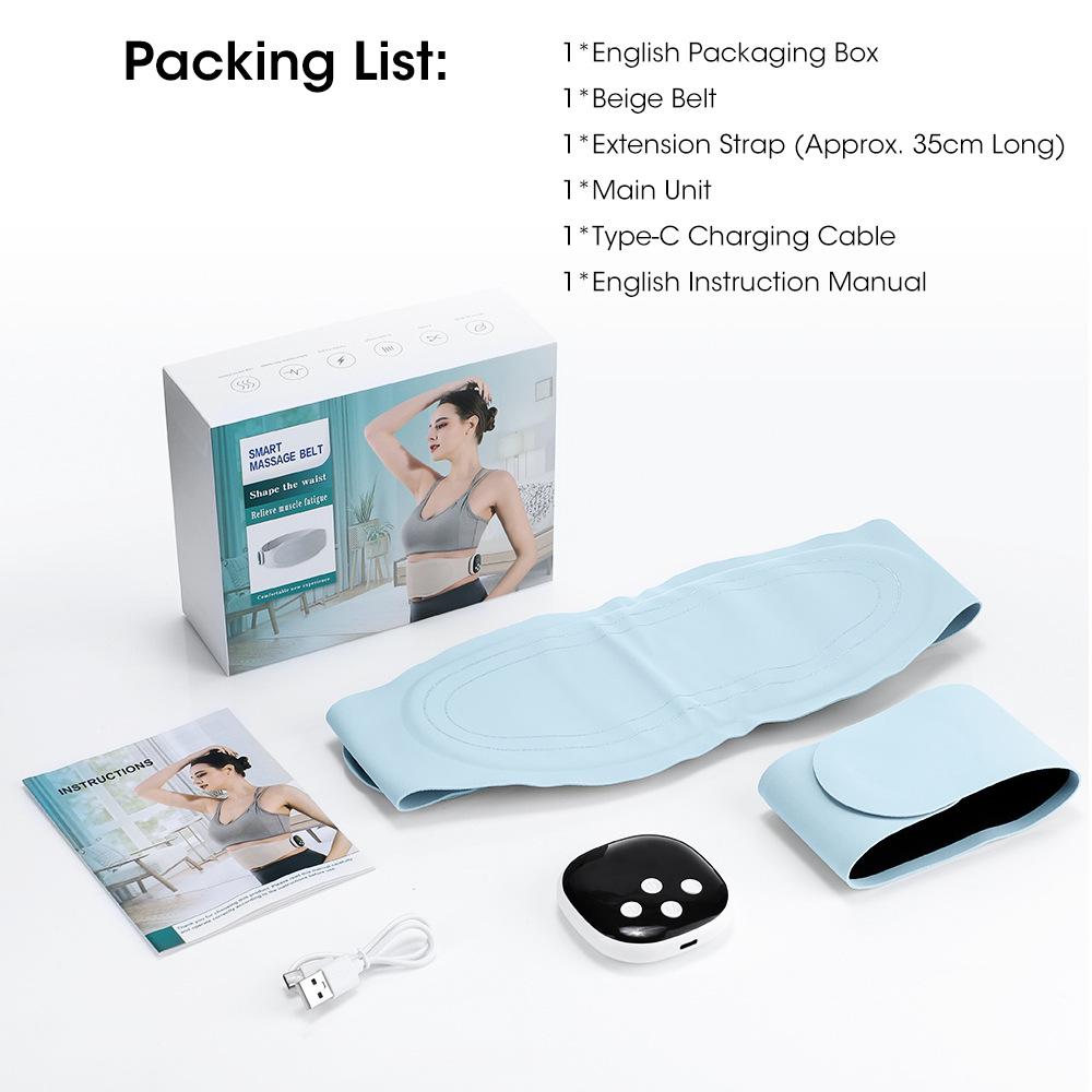 Smart EMS Lumbar & Abdominal Massager with Heating and Microcurrent Therapy