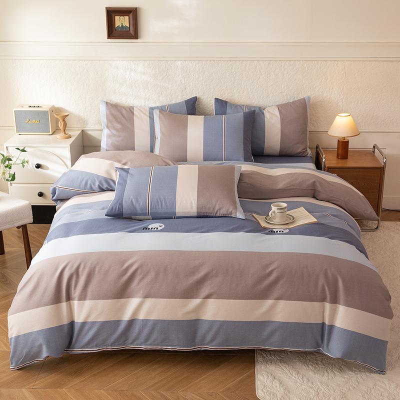 3 Piece 100 Percent Cotton Printed Duvet Cover Set With 2 Pillowcases Soft Skin Friendly Pure Cotton Bedding