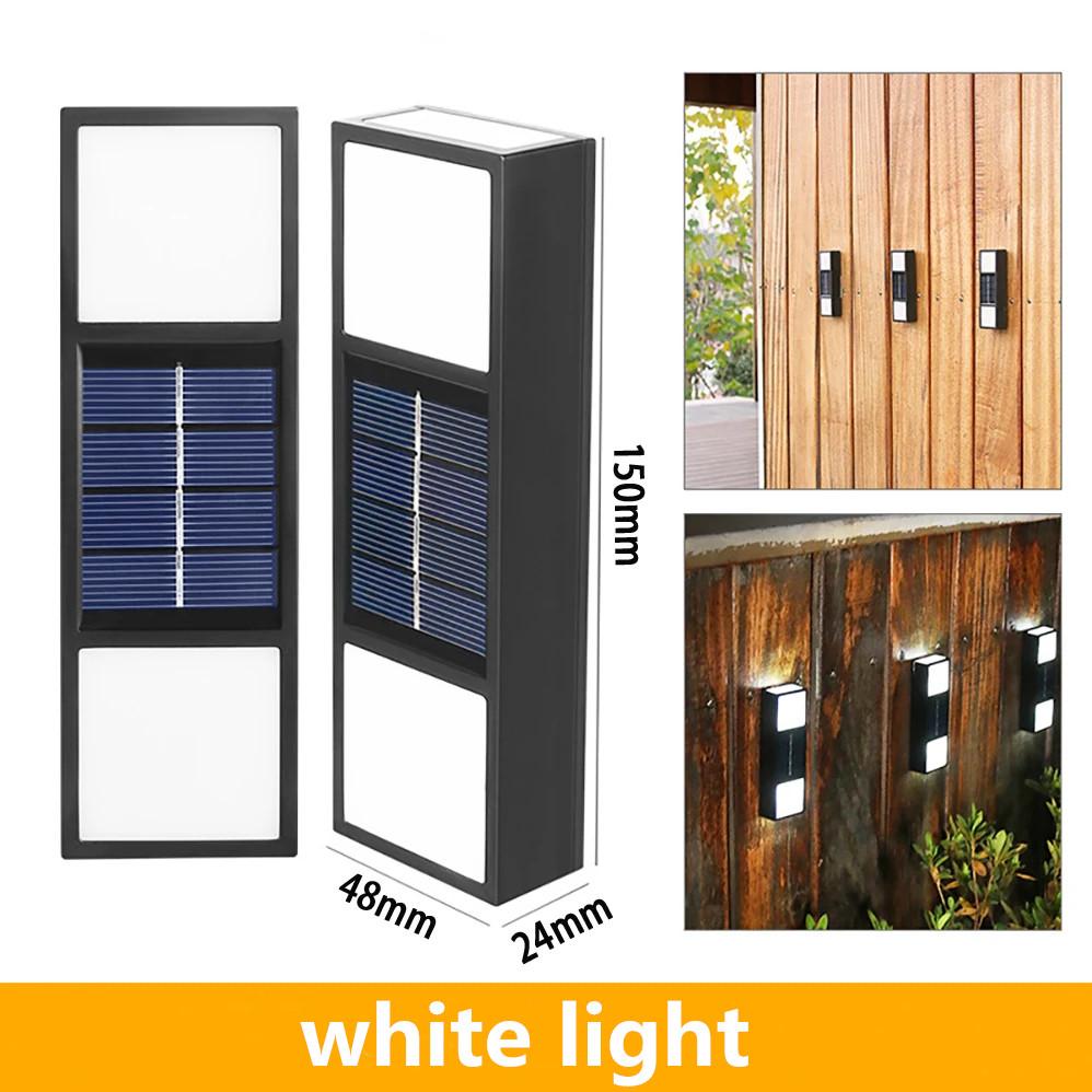 4pcs Solar Wall Lamp Outdoor Waterproof Solar Powered Light UP and Down Illuminate Home Garden Porch Yard Garage Decoration