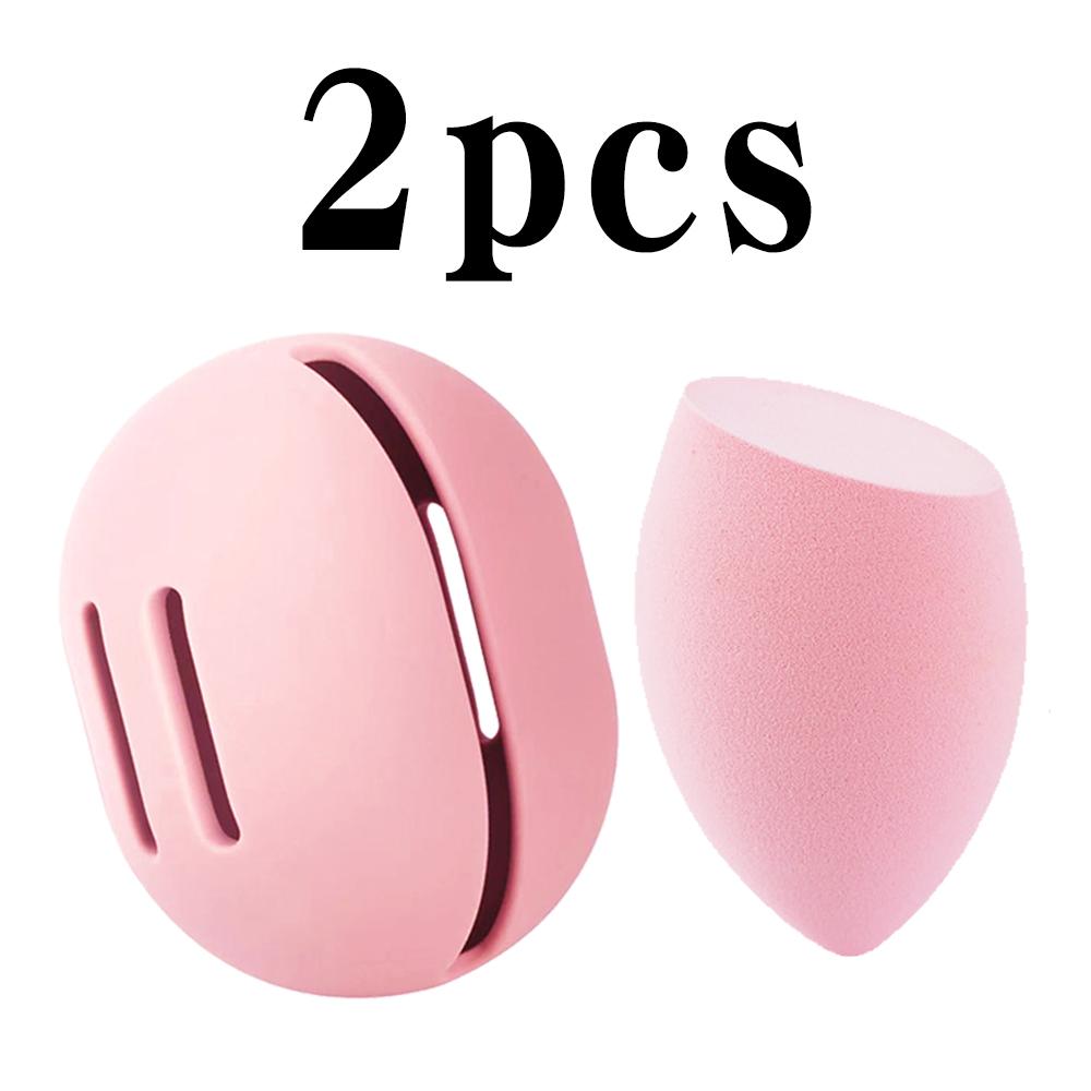 Makeup Sponge Travel Case, Eco-Friendly Silicone Porous Beauty Sponge Storage Case, Travel Portable Makeup Powder Puff Storage C
