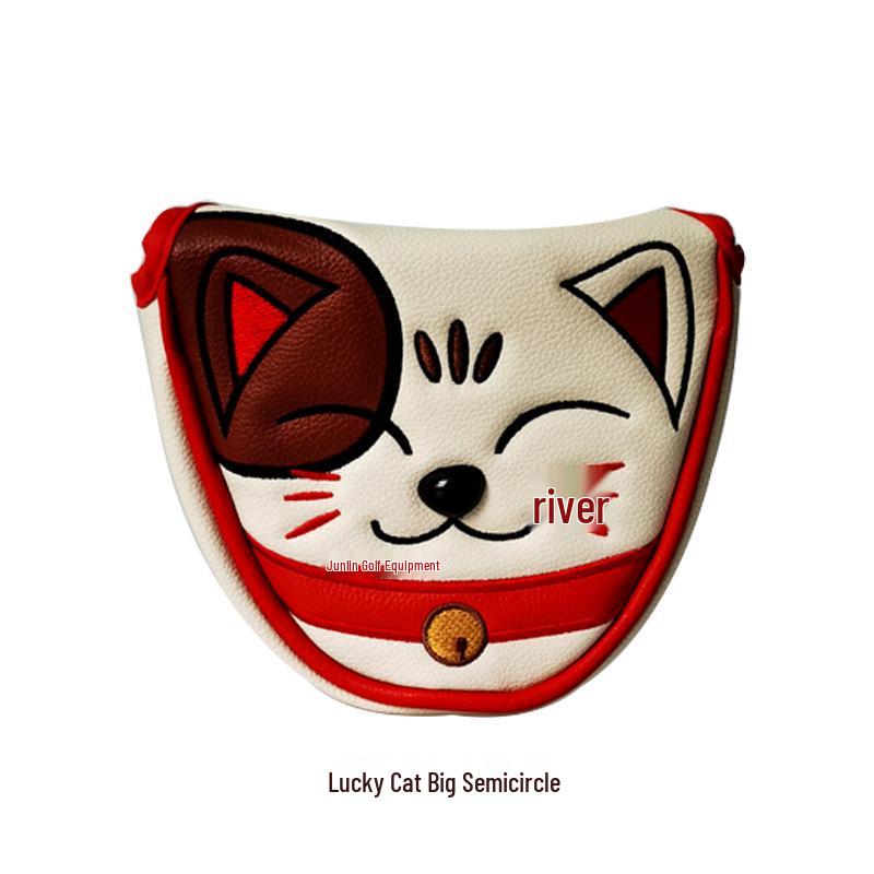 

Чехол для гольф-паттера Манеки Неко - Водонепроницаемый, Вышитая ПУ кожа, Защита L-образной формы (2 типа)