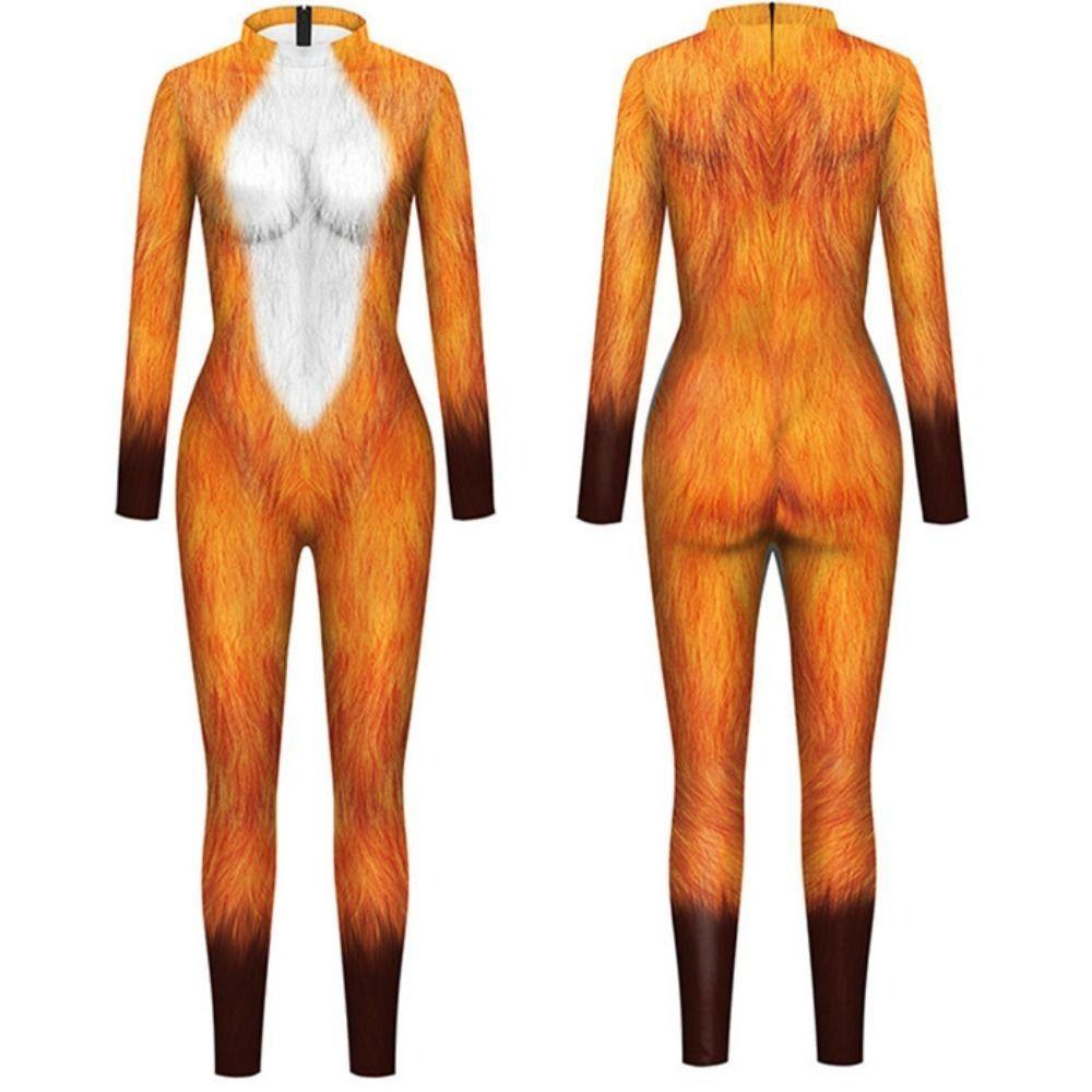 Dress Up Funny Adult Bodysuits Leopard Animal Cosplay Costume Cute Halloween Party Jumpsuit  Club