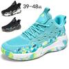 Foreign trade large size 48 basketball shoes men's fly-woven breathable wear-resistant actual combat teenagers and students running sports shoes