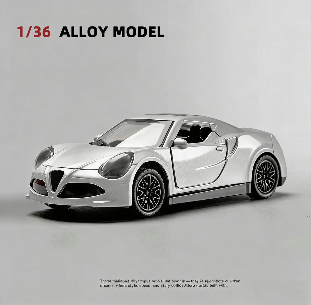 (Bagged) 1:36 Simulation Alloy Car Model Sports Car Model Open Door Pullback Boy Children's Toy Car Ornament Cross-border