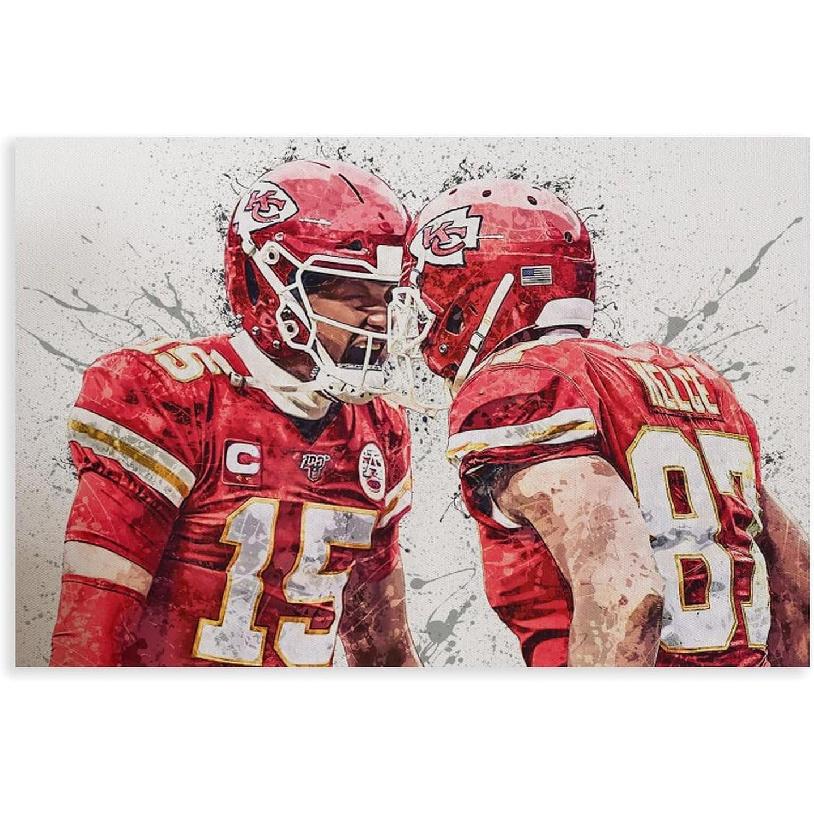 SONAXO Патрик Махоумс Трэвис Келси Холст Постер Настенное Искусство Декор Печать Картины для Гостиной Спальни Декорация Без Рамы: