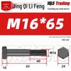 Grade 12.9 Reverse Thread Hex Bolt, M6-M24 High-Strength Blackened Hexagon Screw