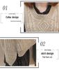 Fashionable Women's Knit Sweater Vest and Skirt Set, Loose Plus Size, Autumn/Winter, Slimming Design
