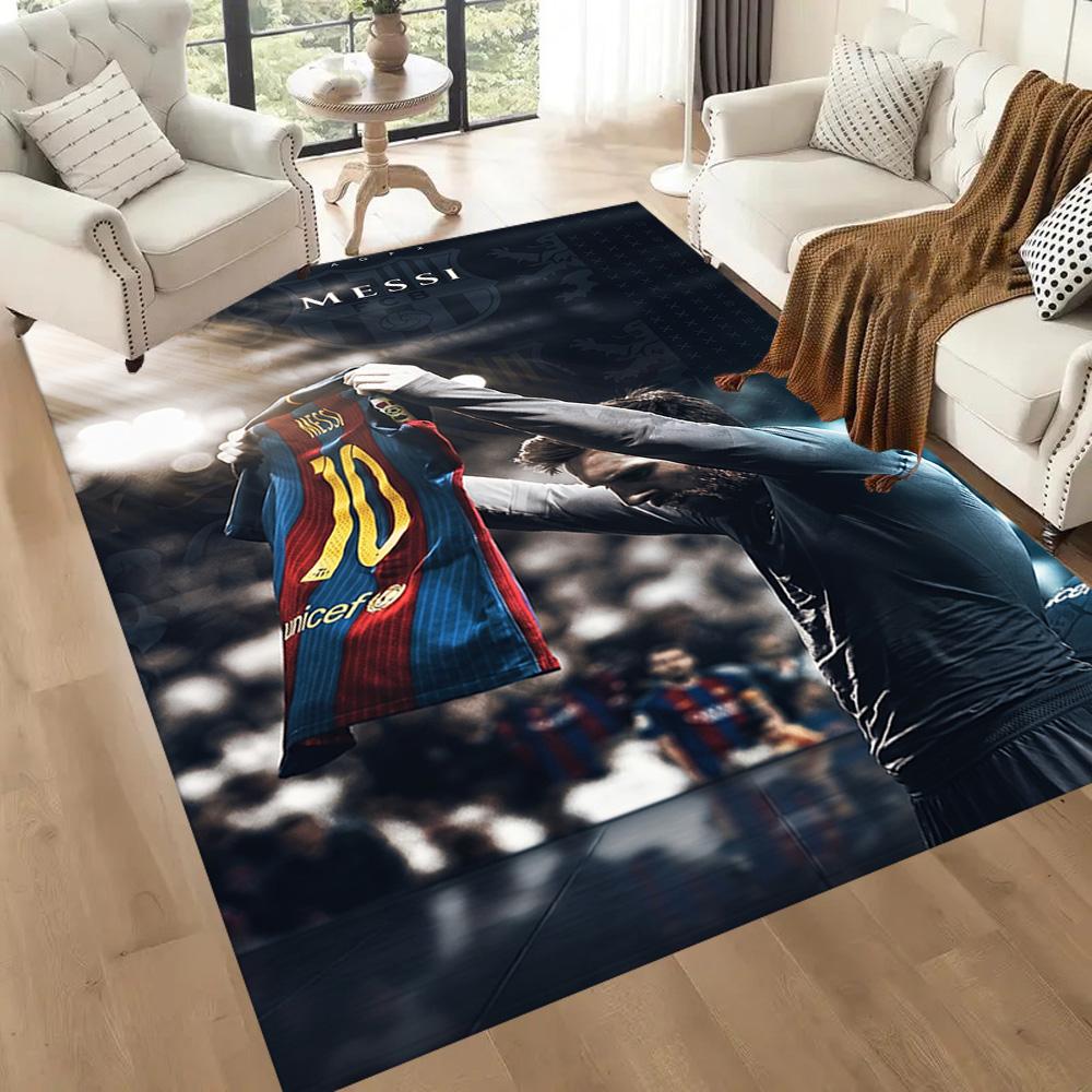Messi 180 Floor Rug Office Rug Suitable for Playrooms Outdoor Living Rooms Balcony Antislip Carpet Office home decor Birthday/Christmas Gift