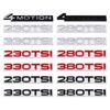 3D Metal 4MOTION 230TSI 280TSI 330TSI 380TSI Logo Badge Sticker Car Rear Trunk Emblem Decal