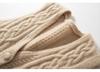 Women's 100% Pure Cashmere Thickened V-neck Cable Knit Cardigan Vest for Autumn/Winter