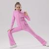 European & American UV-Proof Breathable Women's Yoga Jacket for Autumn/Winter - Solid Color, Long-Sleeved, Sports & Outdoor Use