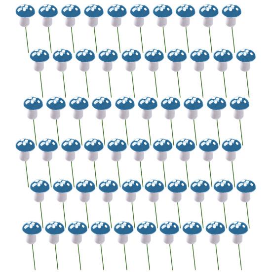 60 Pcs Foam Mushroom Miniatures Colorful Tiny Mushroom Figurines Miniature Mushroom Stakes
