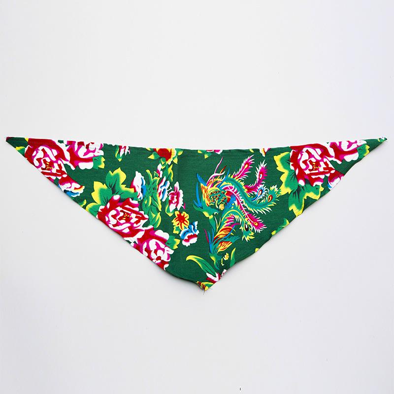 Trendy Floral Triangle Scarf for Men & Women - Outdoor Cycling, Sports, Hip-Hop Style