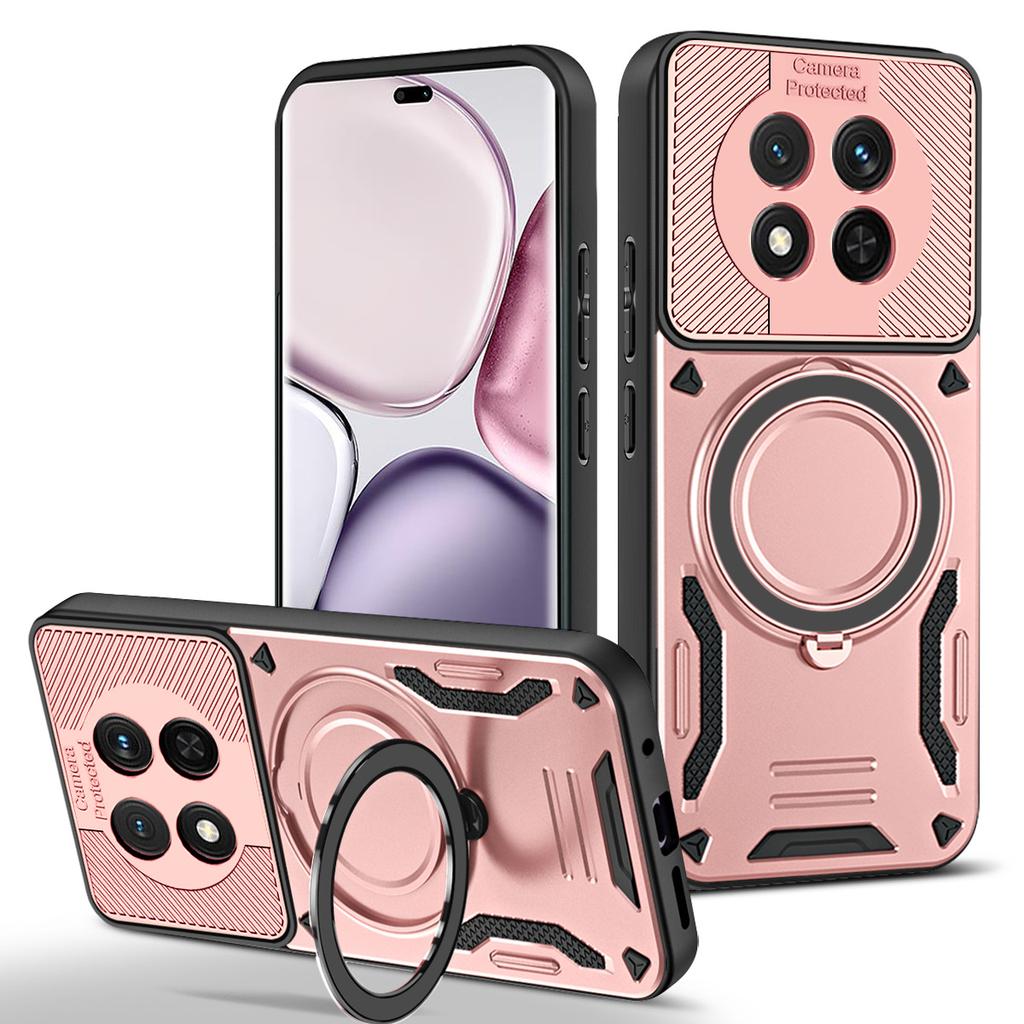 Magnetic Case For Honor Magic7 Lite 5G / X60 Pro 5G / X9c 5G Shockproof TPU + PC Phone Back Cover with Kickstand