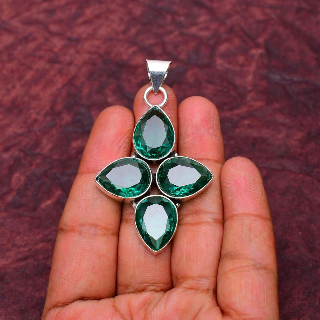 Awesome Paraiba Tourmaline Gemstone Pendant: 925 Sterling Silver Handmade Pendant Necklace Jewelry