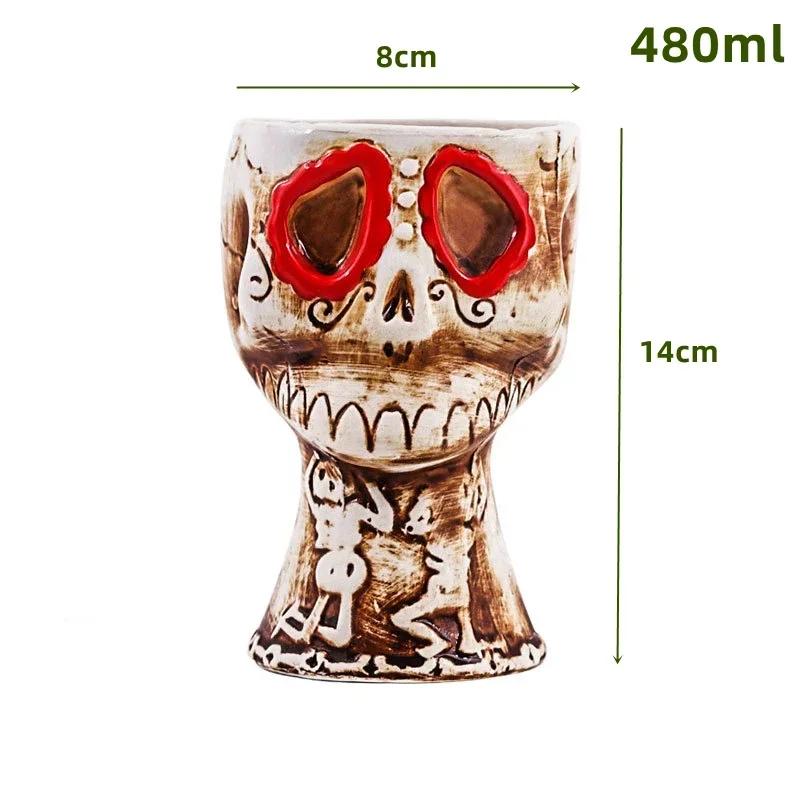 60 Types Ceramic Hawaii Tiki Mugs Creative Cocktail Glasses Beer Glass Martini Glasses Wine Glass Funny Cup Gift for Men
