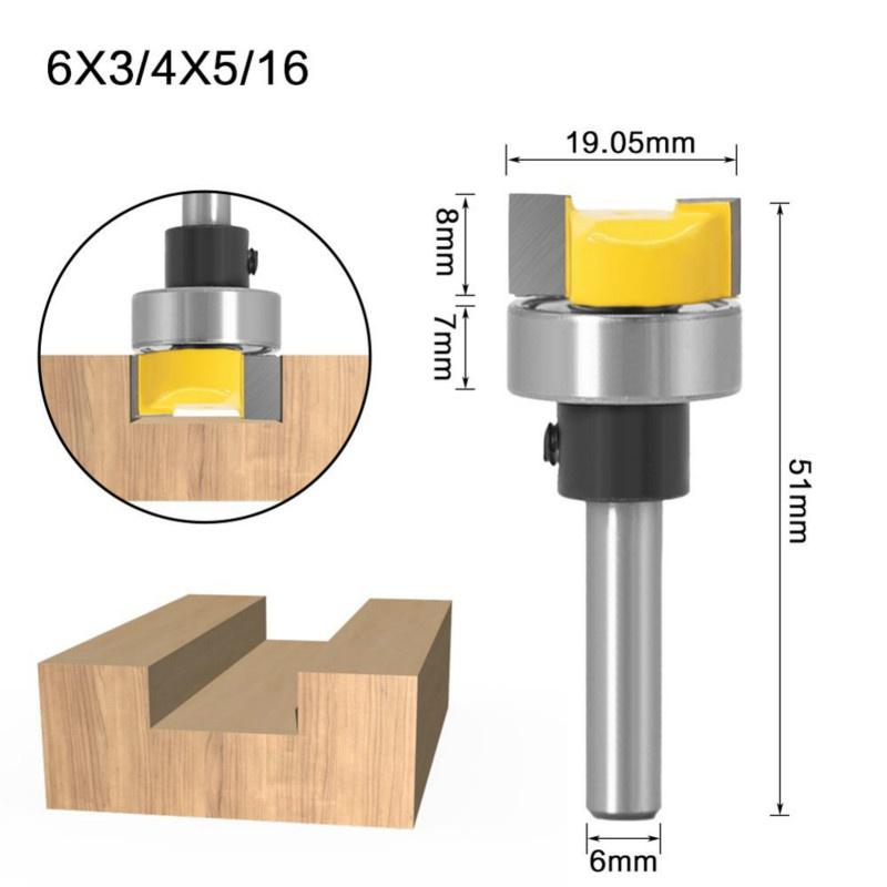 3" Long Straight Shank Flush Trim Router Cutter Bit Wood Milling 5/16" Shank 3" Long Straight Shank Flush Trim Router Cutter Bit Wood Milling 5/16" Shank