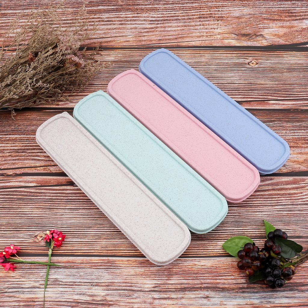 25cm Exquisite Workmanship Split Type Wheat Straw Tableware Box 3 Color For Dinnerware Boxes Picnics Dinnerware Box